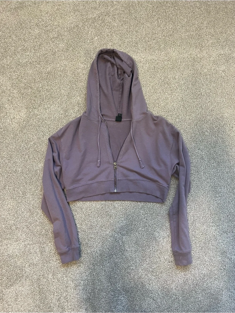 wild fable Cropped Lavender Zip Hoodie - Picture 1 of 3